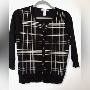 Black and white cardigan